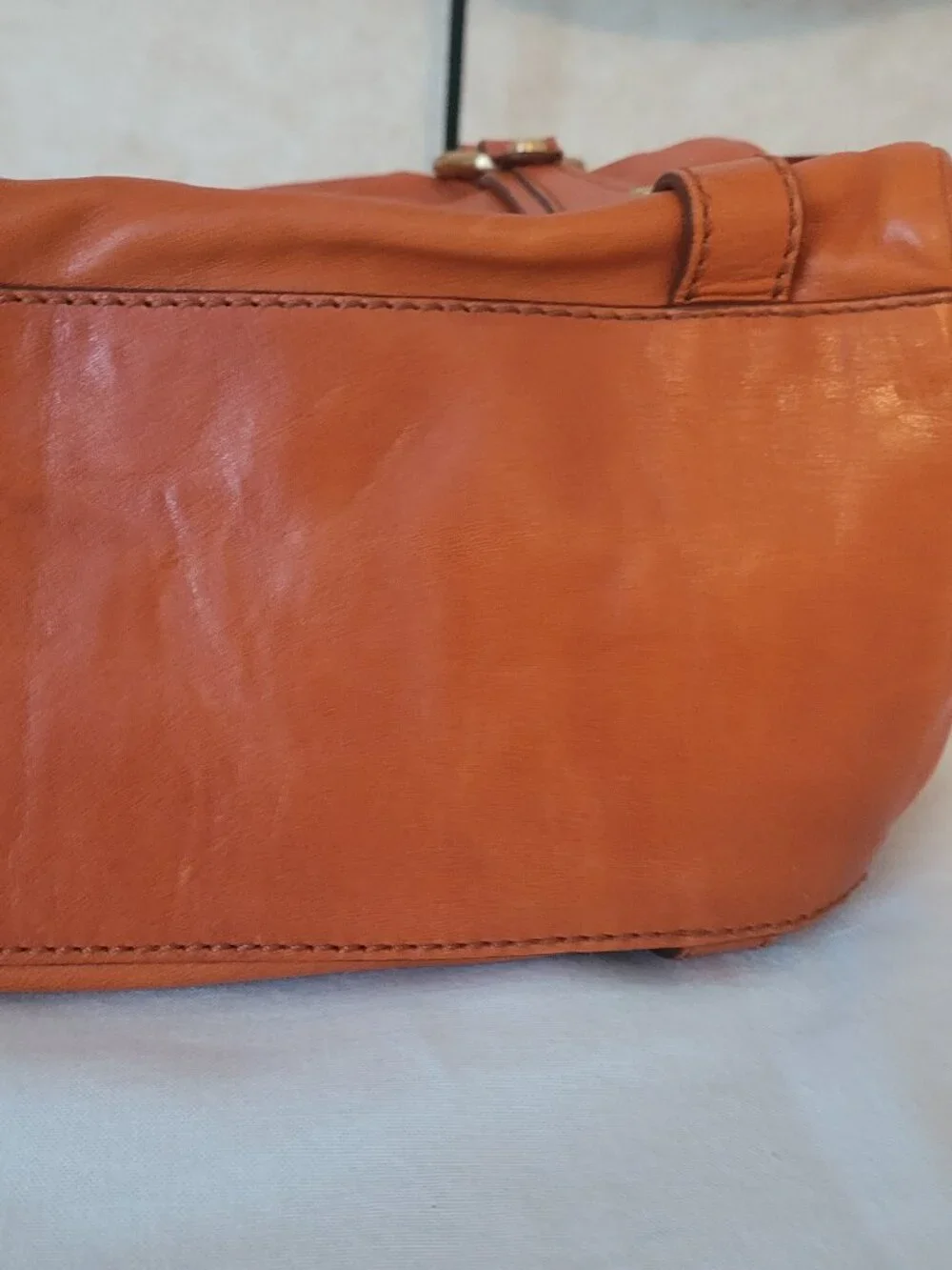 Leather Hobo Bag Francesco Biasia Orange